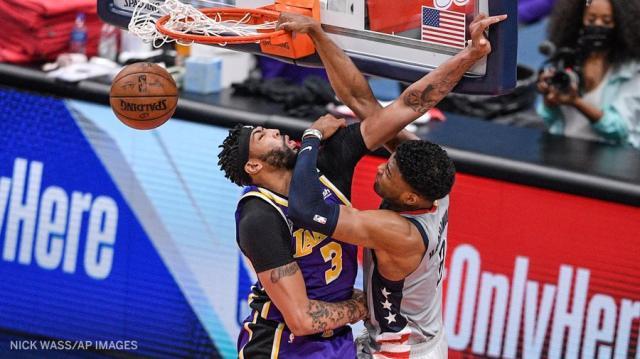 ag体育网站-惨遭八村垒血腥隔扣！浓眉末节打5号位强行挽尊