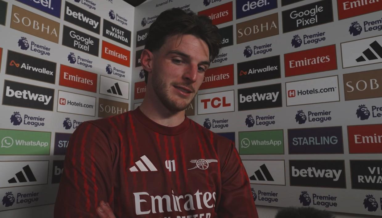 ag体育网站-赖斯：埃泽对我们至关重要；希望赛季结束时能留在榜首位置